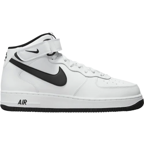 נעלי סניקרס Air Force 1 בצבע לבן מדגם Air Force 1 Mid '07 'White Black' מבית היוצר של חברת הענק נייקי