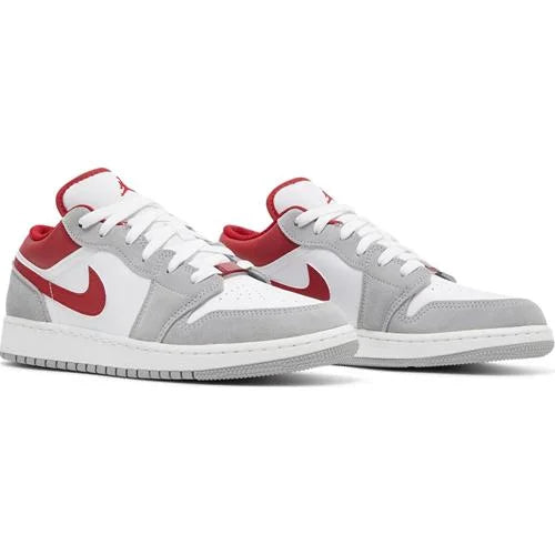 Air Jordan 1 Low SE GS ’Light Smoke Grey Gym Red’