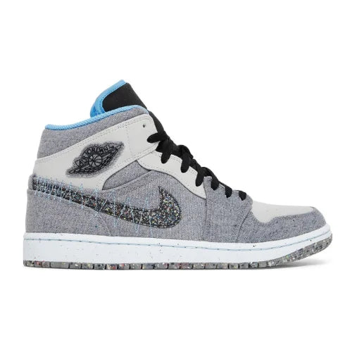 Air Jordan 1 Mid Crater Grey University Blue