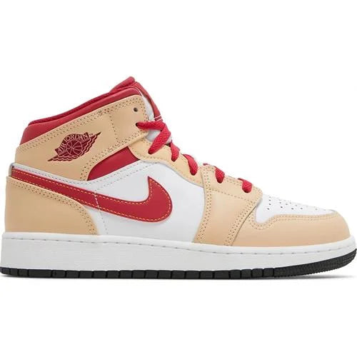 Air Jordan 1 Mid GS ’White Onyx Light Curry’