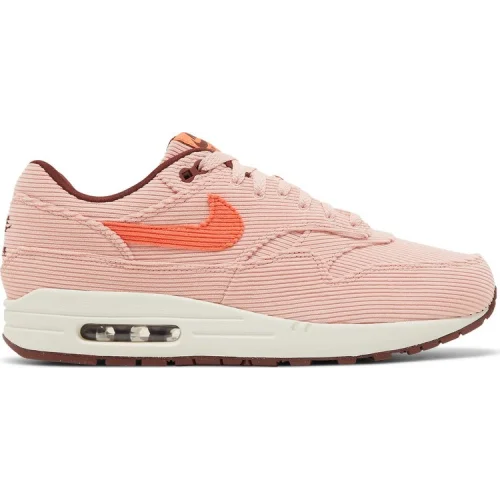 נעלי סניקרס נייק אייר מקס 1 בצבע וָרוֹד מדגם Air Max 1 Premium 'Coral Stardust Corduroy' מבית היוצר של חברת הענק נייקי