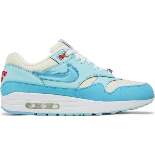 נעלי סניקרס נייק אייר מקס 1 בצבע כְּחוֹל מדגם Air Max 1 'Puerto Rico Day - Blue Gale' מבית היוצר של חברת הענק נייקי