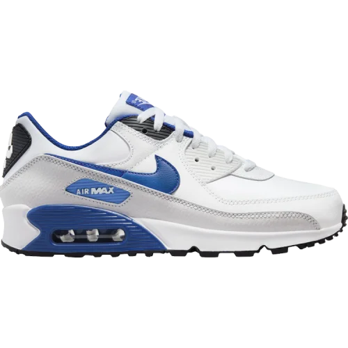 נעלי סניקרס נייק אייר מקס 90 בצבע לבן מדגם Air Max 90 Leather 'White Game Royal' מבית היוצר של חברת הענק נייקי