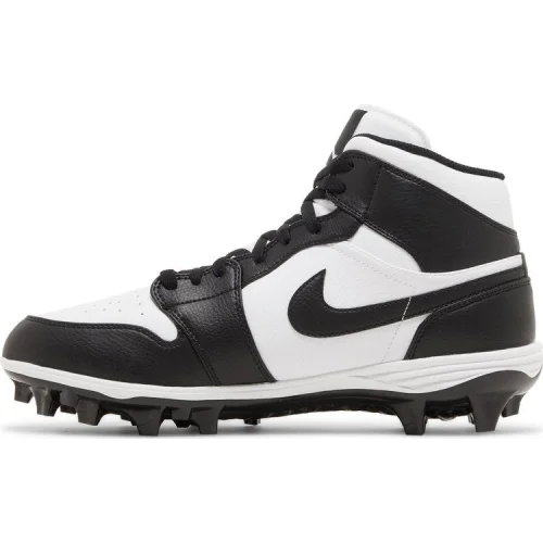 Jordan 1 Mid TD Cleat 'Black White' 2023