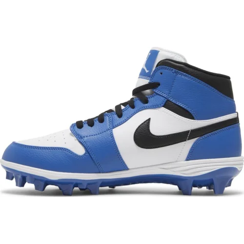 Jordan 1 Mid TD Cleat 'White Black Royal'