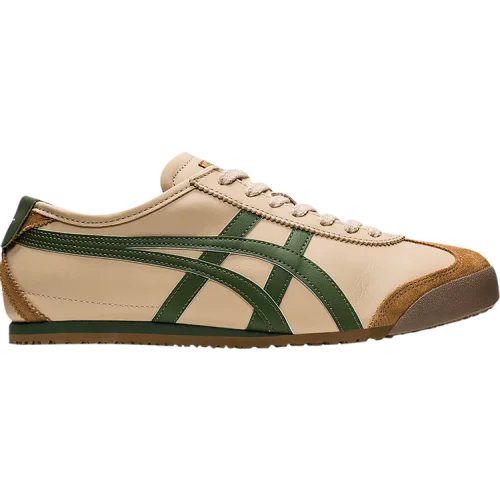 נעלי סניקרס מקסיקו 66 בצבע שָׁזוּף מדגם Mexico 66 'Beige Grass Green' מבית היוצר של חברת הענק אוניצוקה טייגר