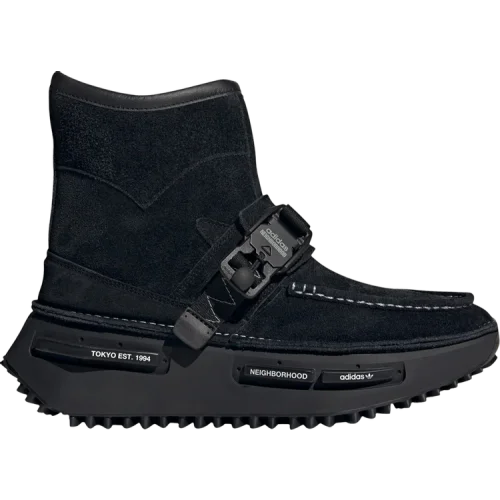 נעלי סניקרס NMD_S1 בצבע שָׁחוֹר מדגם Neighborhood x NMD_S1 Boots 'Black' מבית היוצר של חברת הענק אדידס