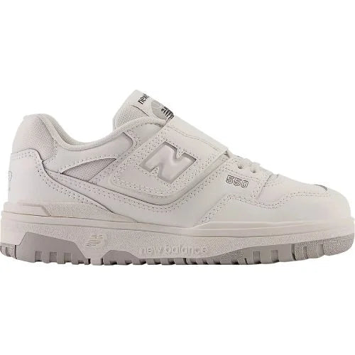 New Balance 550 Bungee Lace Top Strap Little Kid ’White Grey