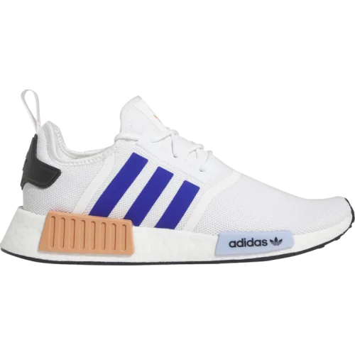 נעלי סניקרס רץ NMD בצבע לבן מדגם NMD_R1 'White Lucid Blue' מבית היוצר של חברת הענק אדידס