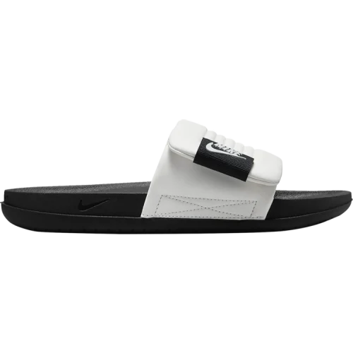 נעלי סניקרס מגלשה מחוץ למגרש בצבע לבן מדגם Offcourt Adjust Slide 'White Black' מבית היוצר של חברת הענק נייקי