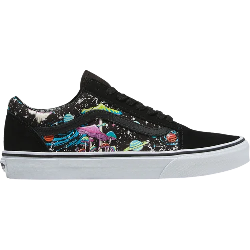 נעלי סניקרס Old Skool בצבע שָׁחוֹר מדגם Old Skool 'Glow In The Dark - Psychedelic Space' מבית היוצר של חברת הענק ואנס