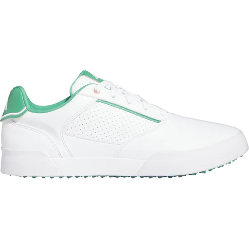 נעלי סניקרס רטרוקרוס בצבע לבן מדגם Retrocross Spikeless Golf 'White Court Green' מבית היוצר של חברת הענק אדידס