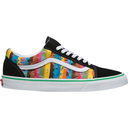 נעלי סניקרס Old Skool בצבע צבעוני מדגם Sesame Street x Old Skool 'Rainbow Stripes' מבית היוצר של חברת הענק ואנס