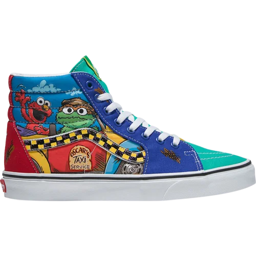 נעלי סניקרס Sk8 בצבע צבעוני מדגם Sesame Street x Sk8-Hi 'Oscar's Taxi Service' מבית היוצר של חברת הענק ואנס