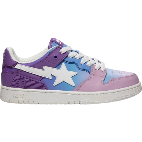 נעלי סניקרס Sk8 Sta בצבע סָגוֹל מדגם Sk8 Sta #1 M1 'Purple Gradient' מבית היוצר של חברת הענק BAPE