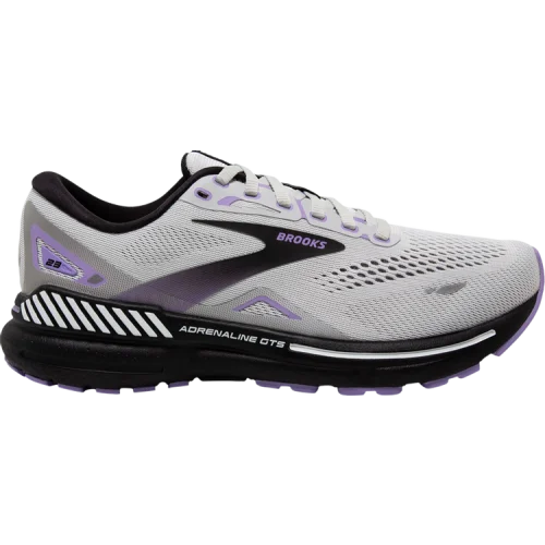 נעלי סניקרס אדרנלין בצבע אפור מדגם Wmns Adrenaline GTS 23 Wide 'Grey Purple' מבית היוצר של חברת הענק ברוקס