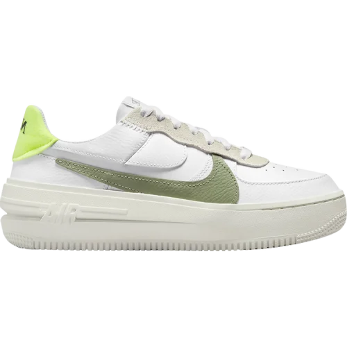 נעלי סניקרס Air Force 1 בצבע לבן מדגם Wmns Air Force 1 PLT.AF.ORM 'White Oil Green' מבית היוצר של חברת הענק נייקי