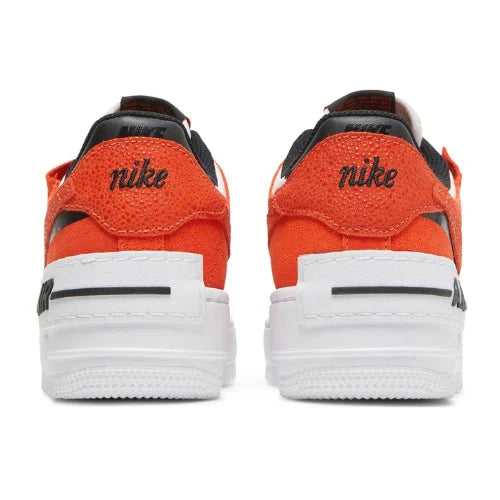 Wmns Air Force 1 Shadow Cracked Leather - Rush Orange