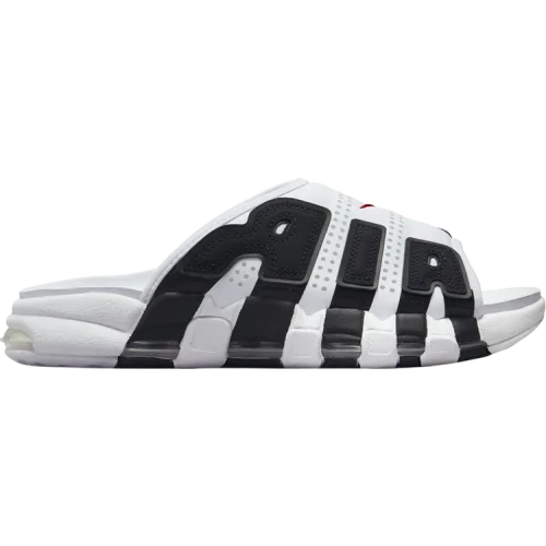 נעלי סניקרס Air More Uptempo Slide בצבע לבן מדגם Wmns Air More Uptempo Slide 'White Black Red' מבית היוצר של חברת הענק נייקי