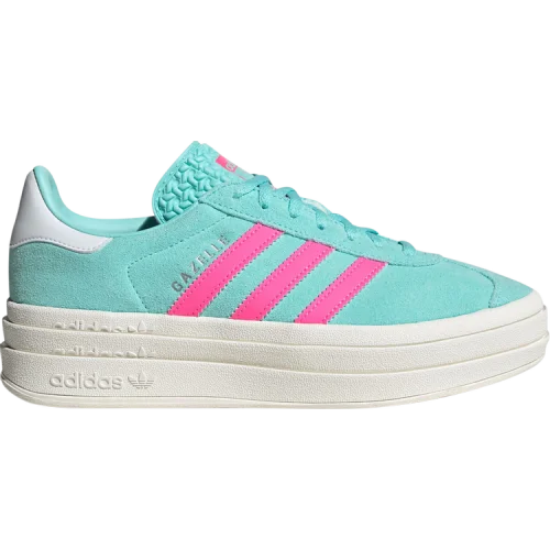 נעלי סניקרס Gazelle בצבע כְּחוֹל מדגם Wmns Gazelle Bold 'Flash Aqua Lucid Pink' מבית היוצר של חברת הענק אדידס