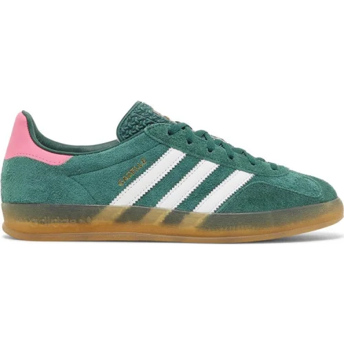 נעלי סניקרס Gazelle בצבע ירוק מדגם Wmns Gazelle Indoor 'Collegiate Green Pink' מבית היוצר של חברת הענק אדידס