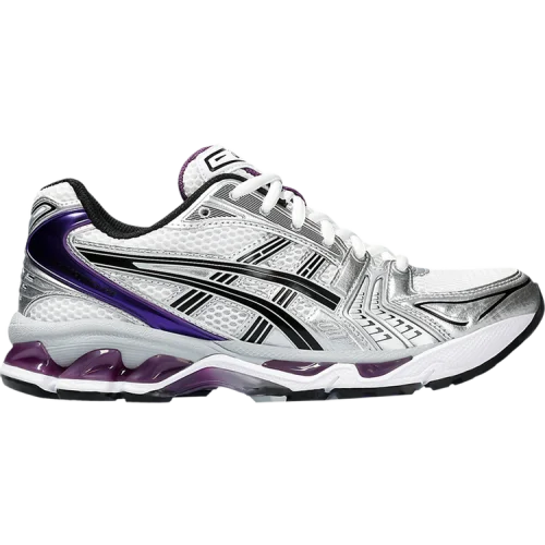 נעלי סניקרס ג'ל קאיאנו בצבע לבן מדגם Wmns Gel Kayano 14 'Silver Grape' מבית היוצר של חברת הענק אסיקס