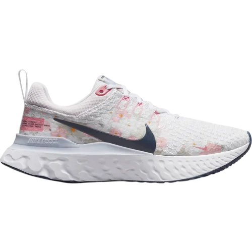 נעלי סניקרס React Infinity Run בצבע לבן מדגם Wmns React Infinity 3 Premium 'Floral Watercolor' מבית היוצר של חברת הענק נייקי