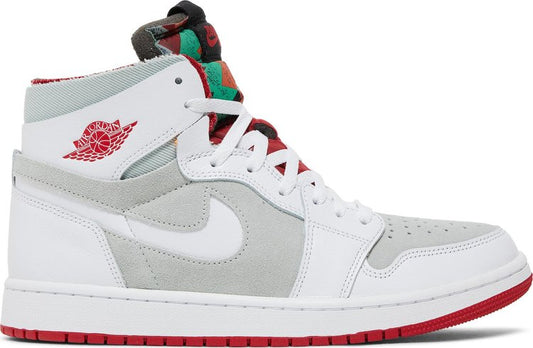 נעלי סניקרס Air Jordan 1 High Zoom Comfort 'Hare' של המותג נייקי בצבע לבן עשויות עור (זמש)