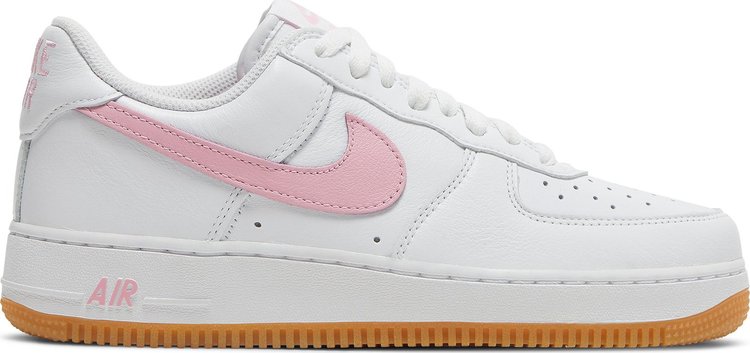 נעלי סניקרס Air Force 1 Low 'Color of the Month - White Pink' של המותג נייקי בצבע לבן עשויות עוֹר