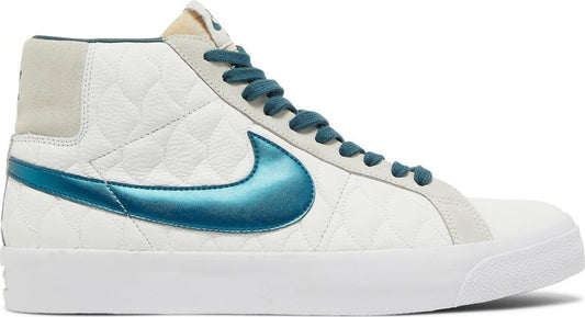 נעלי סניקרס Eric Koston x Zoom Blazer Mid SB 'White Nightshade' של המותג נייקי בצבע לבן עשויות עוֹר