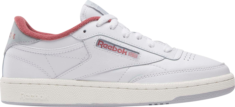 נעלי סניקרס Wmns Club C 85 'White Sedona Rose' של המותג ריבוק בצבע לבן עשויות עוֹר