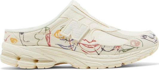נעלי סניקרס Bryant Giles x 2002R Mule 'The Artist’s Shoe' של המותג ניו באלאנס בצבע לבן עשויות בַּד