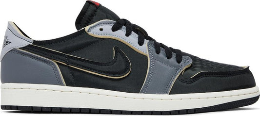 נעלי סניקרס Air Jordan 1 Retro Low OG EX 'Dark Smoke Grey' של המותג נייקי בצבע שָׁחוֹר עשויות ניילון