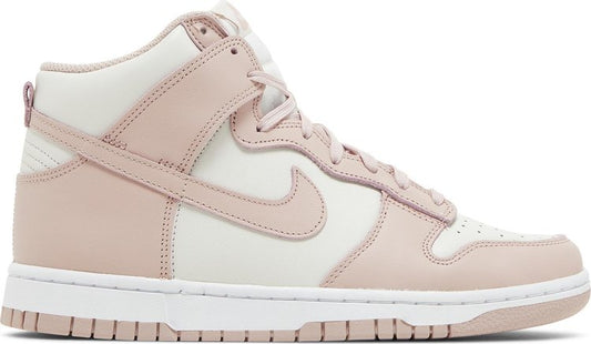 נעלי סניקרס Wmns Dunk High 'Pink Oxford' של המותג נייקי בצבע קרם עשויות עוֹר