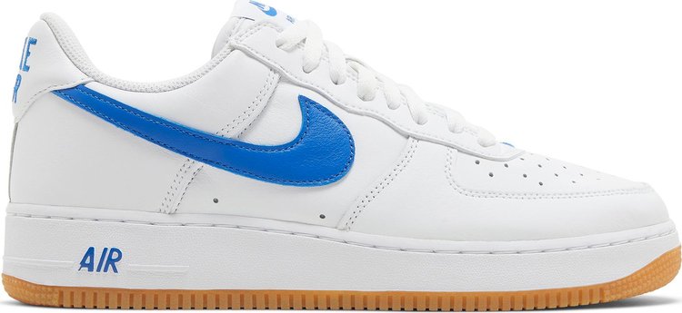 נעלי סניקרס Air Force 1 Low 'Color of the Month - White Royal Blue' של המותג נייקי בצבע לבן עשויות עוֹר