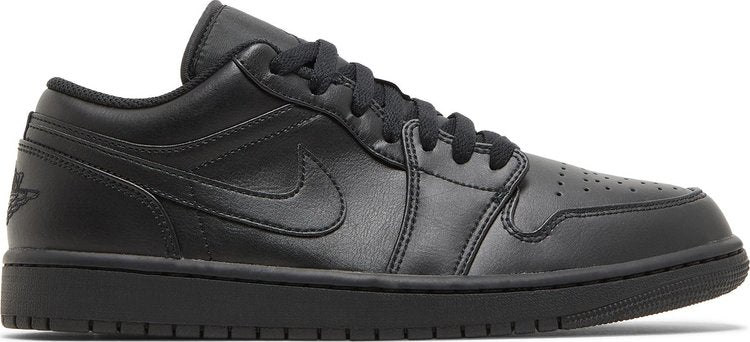 נעלי סניקרס Air Jordan 1 Low 'Triple Black' 2022 של המותג נייקי בצבע שָׁחוֹר עשויות עוֹר