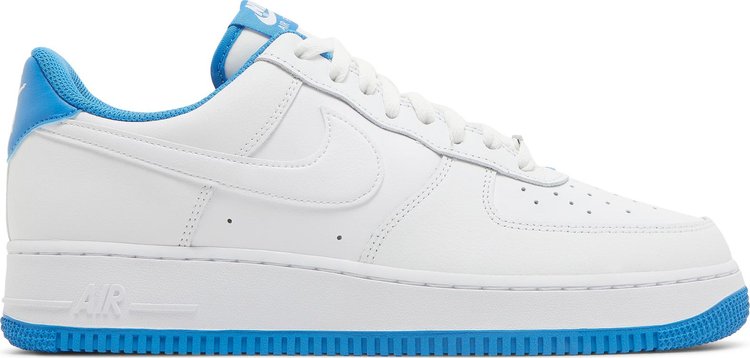 נעלי סניקרס Air Force 1 '07 'White Light Photo Blue' של המותג נייקי בצבע לבן עשויות עוֹר