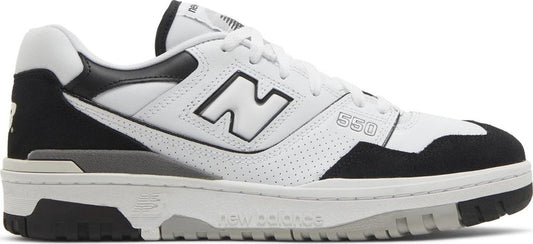 נעלי סניקרס 550 'White Black' של המותג ניו באלאנס בצבע לבן עשויות עוֹר