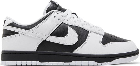 נעלי סניקרס Dunk Low 'Reverse Panda' של המותג נייקי בצבע שָׁחוֹר עשויות עוֹר