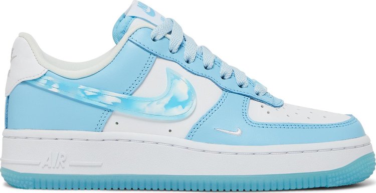 נעלי סניקרס Wmns Air Force 1 '07 LX 'Nail Art - Celestine Blue' של המותג נייקי בצבע כְּחוֹל עשויות עוֹר