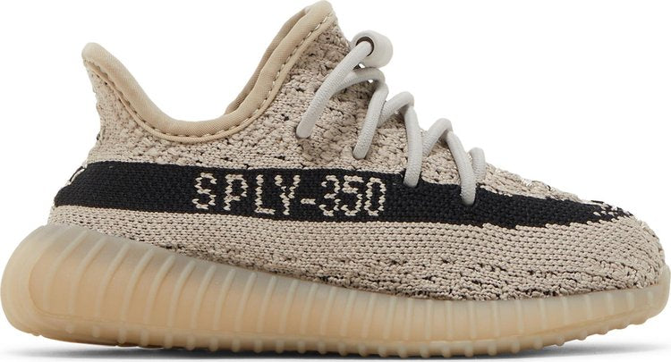 נעלי סניקרס Yeezy Boost 350 V2 Kids 'Slate' של המותג אדידס בצבע שָׁזוּף עשויות ניילון פוליאסטר Primeknit