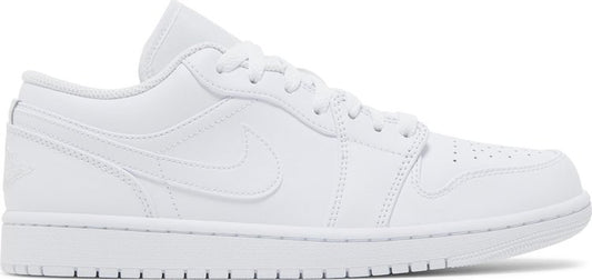 נעלי סניקרס Air Jordan 1 Low 'Triple White' 2022 של המותג נייקי בצבע לבן עשויות עוֹר