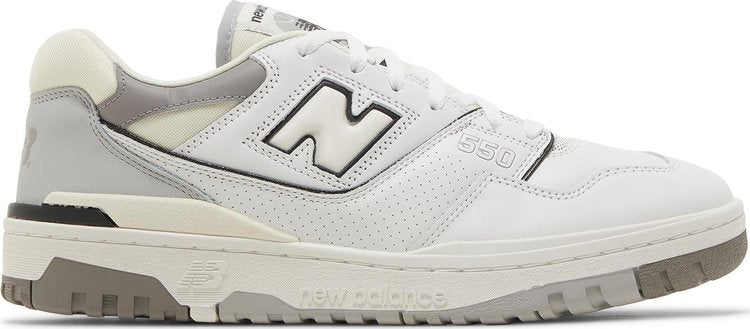 נעלי סניקרס 550 'White Marblehead' של המותג ניו באלאנס בצבע לבן עשויות עוֹר