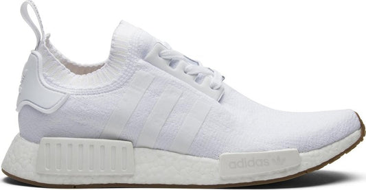 נעלי סניקרס NMD_R1 Primeknit 'White Gum' של המותג אדידס בצבע לבן עשויות 