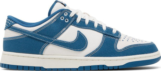 נעלי סניקרס Dunk Low SE 'Sashiko - Industrial Blue' של המותג נייקי בצבע כְּחוֹל עשויות טֶקסטִיל