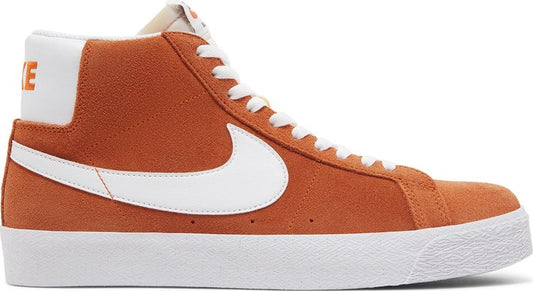 נעלי סניקרס Zoom Blazer Mid SB 'Safety Orange' של המותג נייקי בצבע כתום עשויות עור (זמש)