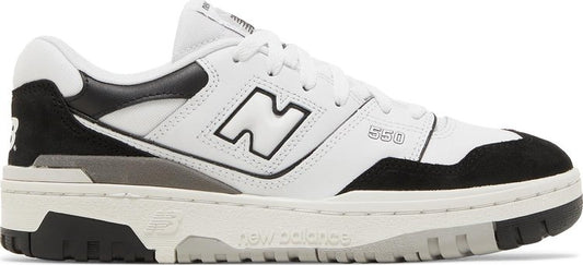 נעלי סניקרס 550 Big Kid 'White Black' של המותג ניו באלאנס בצבע לבן עשויות עוֹר