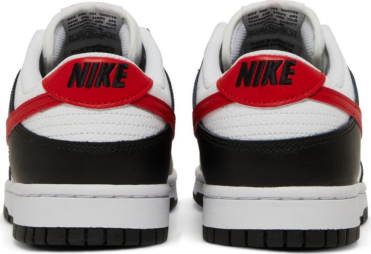 Dunk Low Black White Red