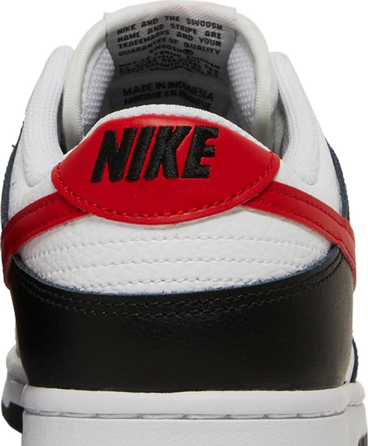 Dunk Low Black White Red