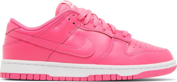 נעלי סניקרס Wmns Dunk Low 'Hyper Pink' של המותג נייקי בצבע וָרוֹד עשויות עוֹר